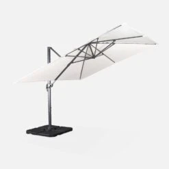 Parasol Déporté Carré 3x3m Couleur : Ecru -Maison Meubles hukd3x3ecru 71d4fd8c09ef38c6c1ee061061c44631