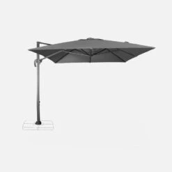 Parasol Déporté Rectangulaire 3x4m Couleur : Gris -Maison Meubles hukd3x4gy b3d16cd340738b535964cd9ec6a9a973