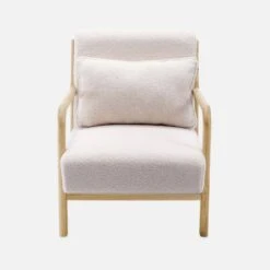 Fauteuil Scandinave En Bois Et Tissu Bouclette -Maison Meubles iacscaboucl 5ded0bc67bfe8c8942d80c6a14bd0304