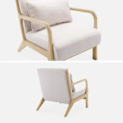 Fauteuil Scandinave En Bois Et Tissu Bouclette -Maison Meubles iacscaboucl 6c20696046282c88646dc6eb49e597d0
