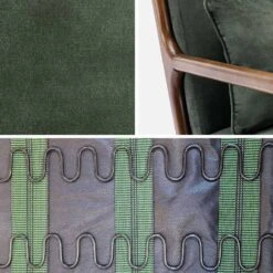 Fauteuil Scandinave Velours Et Bois D'hévéa Teinté Noyer Clair Couleur : Kaki -Maison Meubles iacscalwlvvkak 7d398f5a3a4a007e83f83b40078d592e