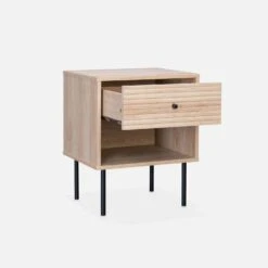Table De Chevet Effet Bois Rainuré -Maison Meubles ibragbedside 4972721885af8a2d5f05e3ed9c3670ba