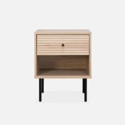 Table De Chevet Effet Bois Rainuré -Maison Meubles ibragbedside a86bd2deb5a2cb2667a7d907dc548560