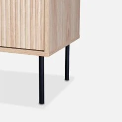 Meuble TV Décor Bois Rainuré 120 Cm -Maison Meubles ibragtvstand fa0a63b6972571c24a7a06cca87ebc44