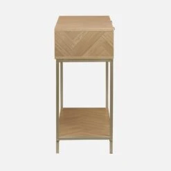 Console Effet Bois Décor Chevrons 2 Tiroirs -Maison Meubles ibudconsole 2fa10ea9b78a78f55efcfc36de3a0c29