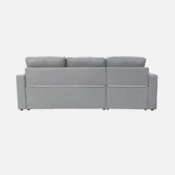 Canapé D'angle Convertible 3 Places Couleur : Gris Clair -Maison Meubles iccsofalg bb038334ca0e5b2d2dc6662a7c4a679f