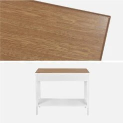 Console Avec 2 Tiroirs, Placage Bois De Frêne -Maison Meubles icelconsole 465efb1d439f846de63ddeeaa343fc00