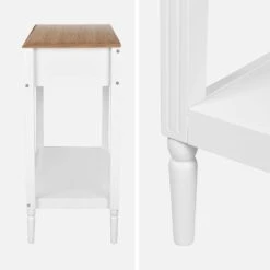 Console Avec 2 Tiroirs, Placage Bois De Frêne -Maison Meubles icelconsole a20108e4e48321441c9e6e45c77d0472