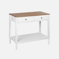 Console Avec 2 Tiroirs, Placage Bois De Frêne -Maison Meubles icelconsole ecf6e5aae50bfa94f8ceff656af33b64