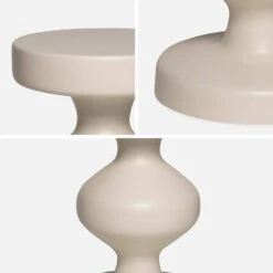 Table D'appoint, Bout De Canapé, Table De Chevet En Métal, Ø29,5 X H 47cm Couleur : Crème -Maison Meubles ihawstbl30ivo 7a85c6acb6e9fdd4e0aa6b210996965b