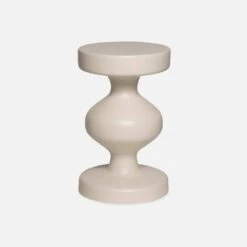 Table D'appoint, Bout De Canapé, Table De Chevet En Métal, Ø29,5 X H 47cm Couleur : Crème -Maison Meubles ihawstbl30ivo edc029117bb54df8ff9b869d86c5a7b7