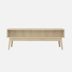 Table Basse Scandinave Décor Bois Rainuré 2 Niches, 1 Tiroir Couleur : Naturel -Maison Meubles ilincoftable 86ce939c06698af09add3f5ba1d69842