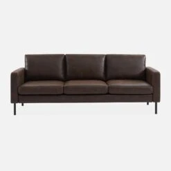 Canapé 3 Places Simili Cuir Microfibres Pieds Métal -Maison Meubles inysofa3pumfbn 6659ba7e9e3a17131d76a1b25374f582