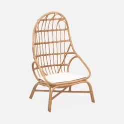 Fauteuil œuf En Rotin Avec Coussin -Maison Meubles ipadcobchrnat 9c2bddebd5ac73b214d9e2c364263cbf