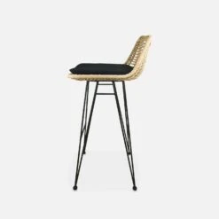 Tabouret De Bar Métal Et Rotin 75cm (lot De 2) Couleur : Noir -Maison Meubles irawsto75bkx2 c3f037f9a7c291c7bc535b8743b70288