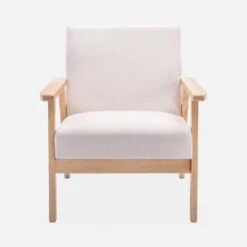 Fauteuil Scandinave Bois Et Tissu Couleur : Crème -Maison Meubles iskacls1bg 07ac1c120d7ef1c38009482cbe321a5e