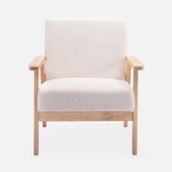 Fauteuil Et Banquette Tissu Bouclette Et Bois D'hévéa -Maison Meubles iskacls1n2boucl 9b64d5cab0ce4ecfa9b4a29d5d2a75e0