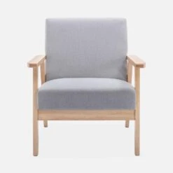 Banquette Et Fauteuil 3 Places Bois Et Tissu Couleur : Gris Clair -Maison Meubles iskacls1n2lg 6b8b0e5d804de0d1ae79879de78da65d