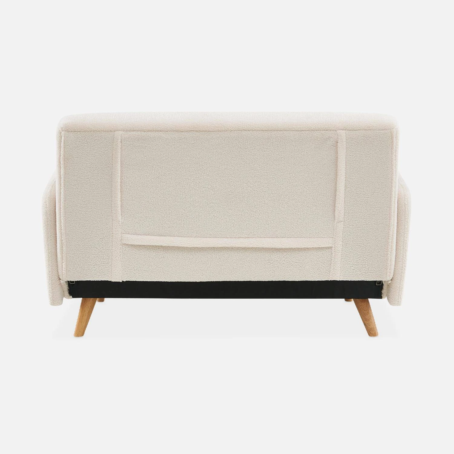 Canapé Convertible 2 Places Tissu Bouclette 6 Canapé Convertible 2 Places Tissu Bouclette – Image 6