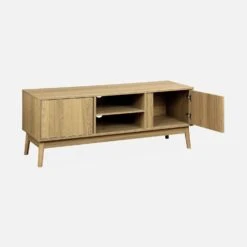 Meuble TV Effet Bois 2 Portes 120 Cm -Maison Meubles iwdtvstand 5828d232d98697ae25fa7c1e08cc59b2