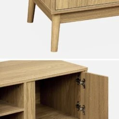 Meuble TV Effet Bois 2 Portes 120 Cm -Maison Meubles iwdtvstand 5a3e6994cd62109619eb93cc44658605