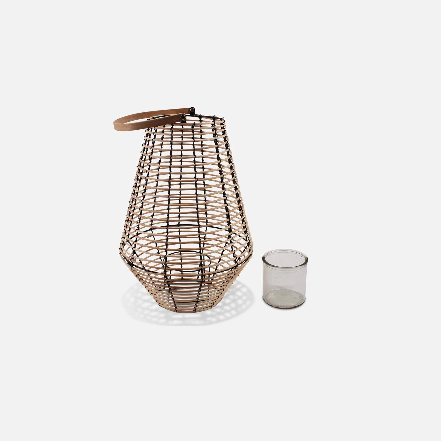 Lanterne En Rotin Intérieur/extérieur (lot De 2) 3 Lanterne En Rotin Intérieur/extérieur (lot De 2) – Image 3