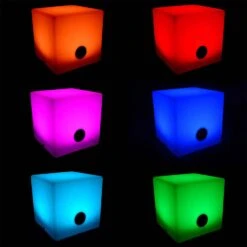 Cube Lumineux LED Avec Batterie Et Enceinte Bluetooth Intérieur/extérieur -Maison Meubles led40btcube e40bbc90f813c0379dd992a03b1b47ed