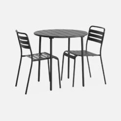 Table De Jardin Métal 2 Chaises Couleur : Anthracite -Maison Meubles mt75c2at ebcc6ecf45bd12f2748c66f6d5d4e9fb