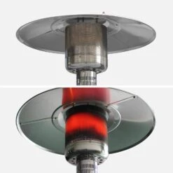 Lot De 2 Parasols Chauffants Gaz 12,5kW -Maison Meubles pc1104ssx2 aca45ef684a6a4ab2b96432100dd2746