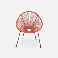 Fauteuil Oeuf En Corde (lot De 2) Couleur : Terracotta -Maison Meubles pex2ter 3a335461cbbf7be8ca079c85ba81fd34