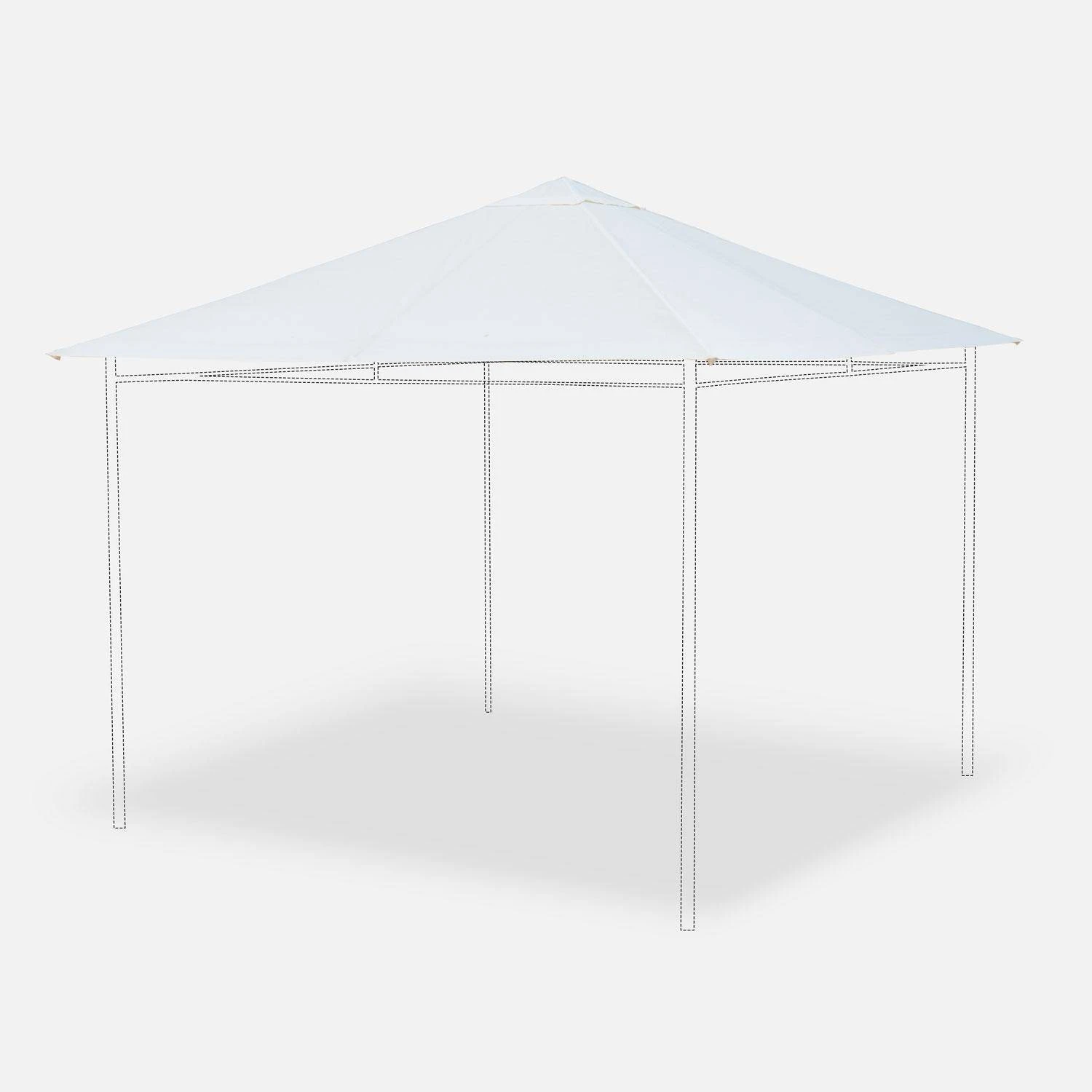 Toile De Toit Pour Pergola 3x3m Couleur : Ecru 2 Toile De Toit Pour Pergola 3x3m Couleur : Ecru – Image 2