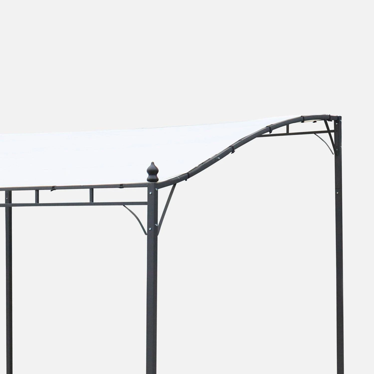 Toile De Toit Pour Pergola 3x2,5m Brestum Couleur : Ecru 2 Toile De Toit Pour Pergola 3x2,5m Brestum Couleur : Ecru – Image 2