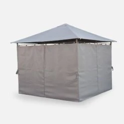 Tonnelle 3x3m Avec Rideaux Couleur : Gris -Maison Meubles pgskd3x3gy 79f832421c35730a86cd305650945142