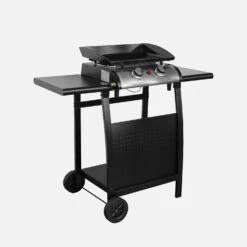 Plancha Gaz 2 Brûleurs Inox 5kW Avec Chariot -Maison Meubles ph1002trolley 9ab1ad909035b8cbfa8e74fcdd6ef628