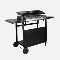 Plancha Gaz 3 Brûleurs Inox 7,5kW Avec Chariot -Maison Meubles ph1003trolley 44ebac113494f5c01a4727d250830ec0