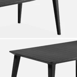 Table De Jardin Extensible Résine De Synthèse 6 à 10 Places Couleur : Graphite -Maison Meubles plktbl240bk a4e7ef21881f40c50888530ad9ce750c