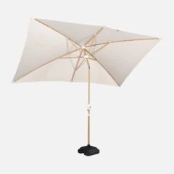 Parasol Rectangulaire 2x3m, Mât Effet Bois Couleur : Sable -Maison Meubles pu2x3wdsand d45125f92097004995f8f87772f89cf6