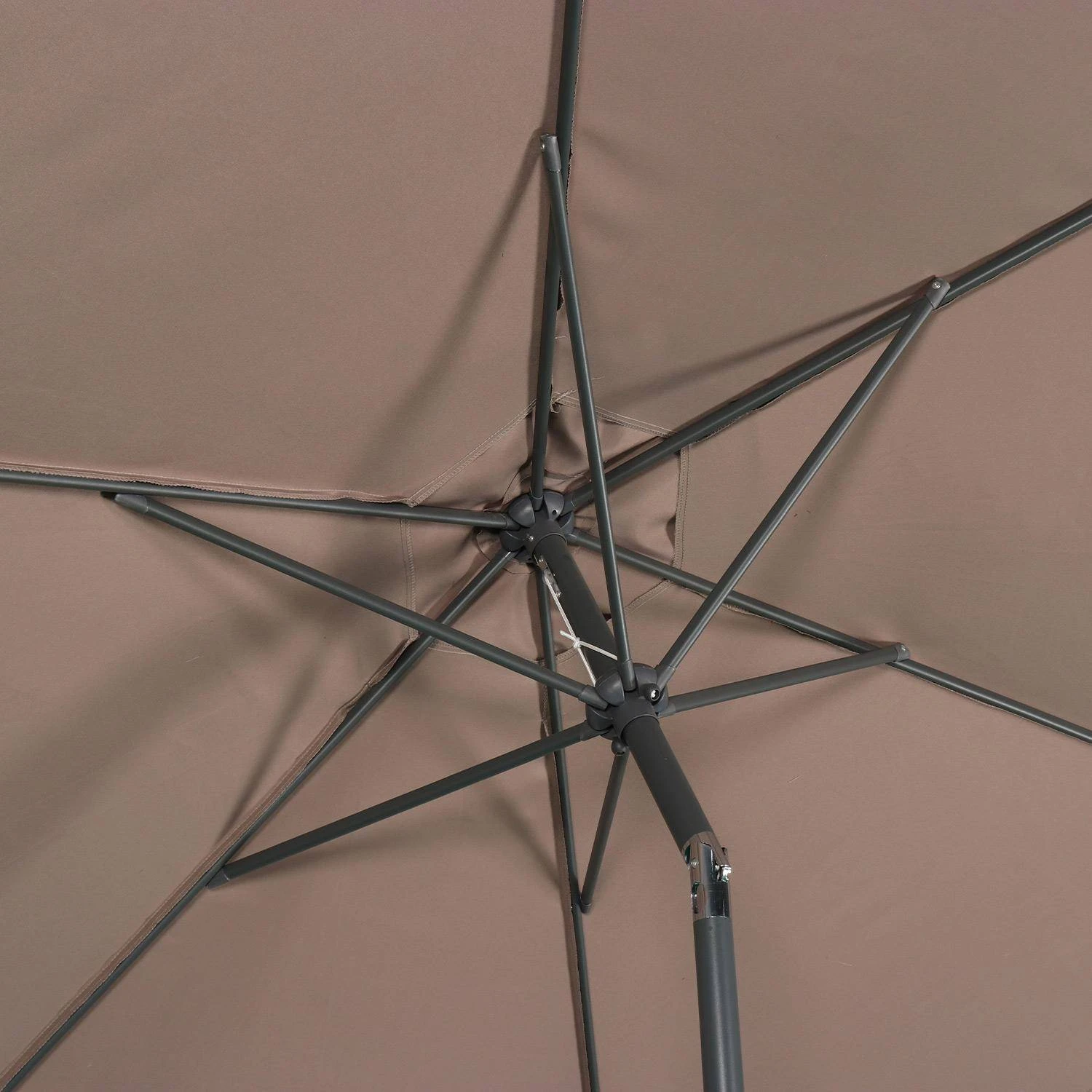 Parasol Rond 3m Couleur : Taupe 7 Parasol Rond 3m Couleur : Taupe – Image 7