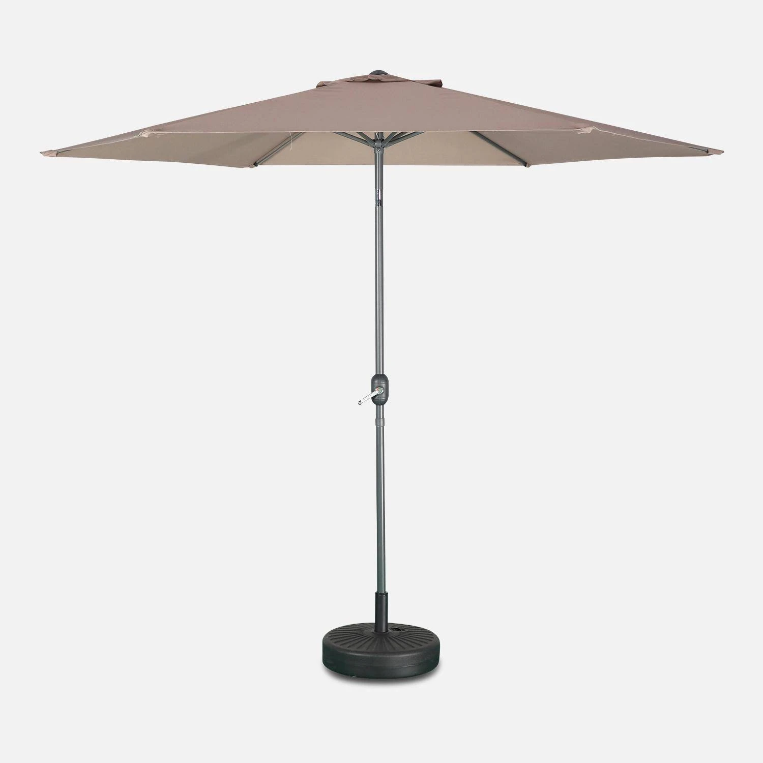 Parasol Rond 3m Couleur : Taupe 3 Parasol Rond 3m Couleur : Taupe – Image 3