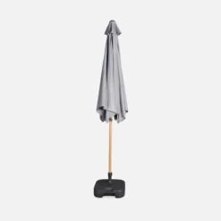 Parasol Rond 3m, Mât Effet Bois Couleur : Gris -Maison Meubles pu300wdgy 8666ef634da79462898184aeda47aea9