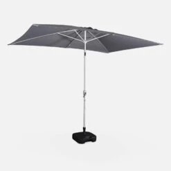 Parasol Rectangulaire 2x3m, Aluminium Anodisé Couleur : Gris -Maison Meubles puano2x3gy 35286d9415b52d2e925bcc7c47e24688