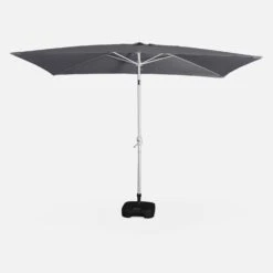 Parasol Rectangulaire 2x3m, Aluminium Anodisé Couleur : Gris -Maison Meubles puano2x3gy 6bb60ccee808c521c1649500f1ae2c86