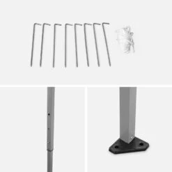 Tonnelle Pliante 3x3 M 8 Tonnelle Pliante 3x3 M -Maison Meubles pug3x3sand bd2c37574f34202c5239d5188970939c