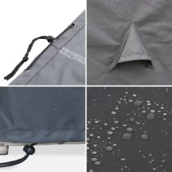 Table De Jardin Vasto 12 Et Sa Housse Couleur : Noir / Gris 15 Table De Jardin Vasto 12 Et Sa Housse Couleur : Noir / Gris -Maison Meubles salon de jardin 8 12 places vasto avec housse de protection coloris noir coussins gris table encastrable 249fe03647683a976449b94e00f9aba7