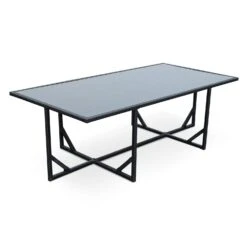 Table De Jardin Vasto 12 Et Sa Housse Couleur : Noir / Gris 11 Table De Jardin Vasto 12 Et Sa Housse Couleur : Noir / Gris -Maison Meubles salon de jardin 8 12 places vasto avec housse de protection coloris noir coussins gris table encastrable 34eecf41915d1559993740dc0ccbce53