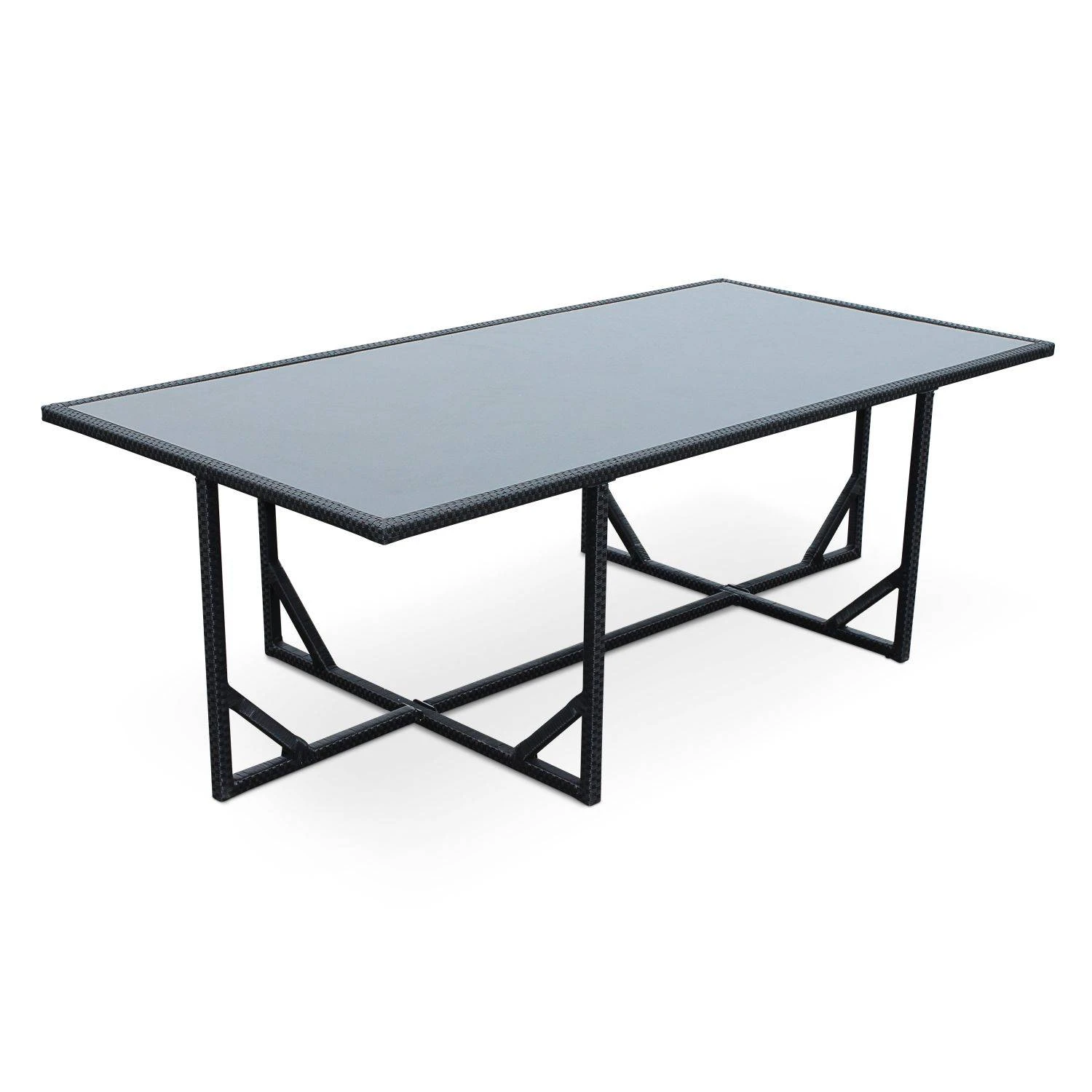Table De Jardin Vasto 12 Et Sa Housse Couleur : Noir / Gris 4 Table De Jardin Vasto 12 Et Sa Housse Couleur : Noir / Gris – Image 4