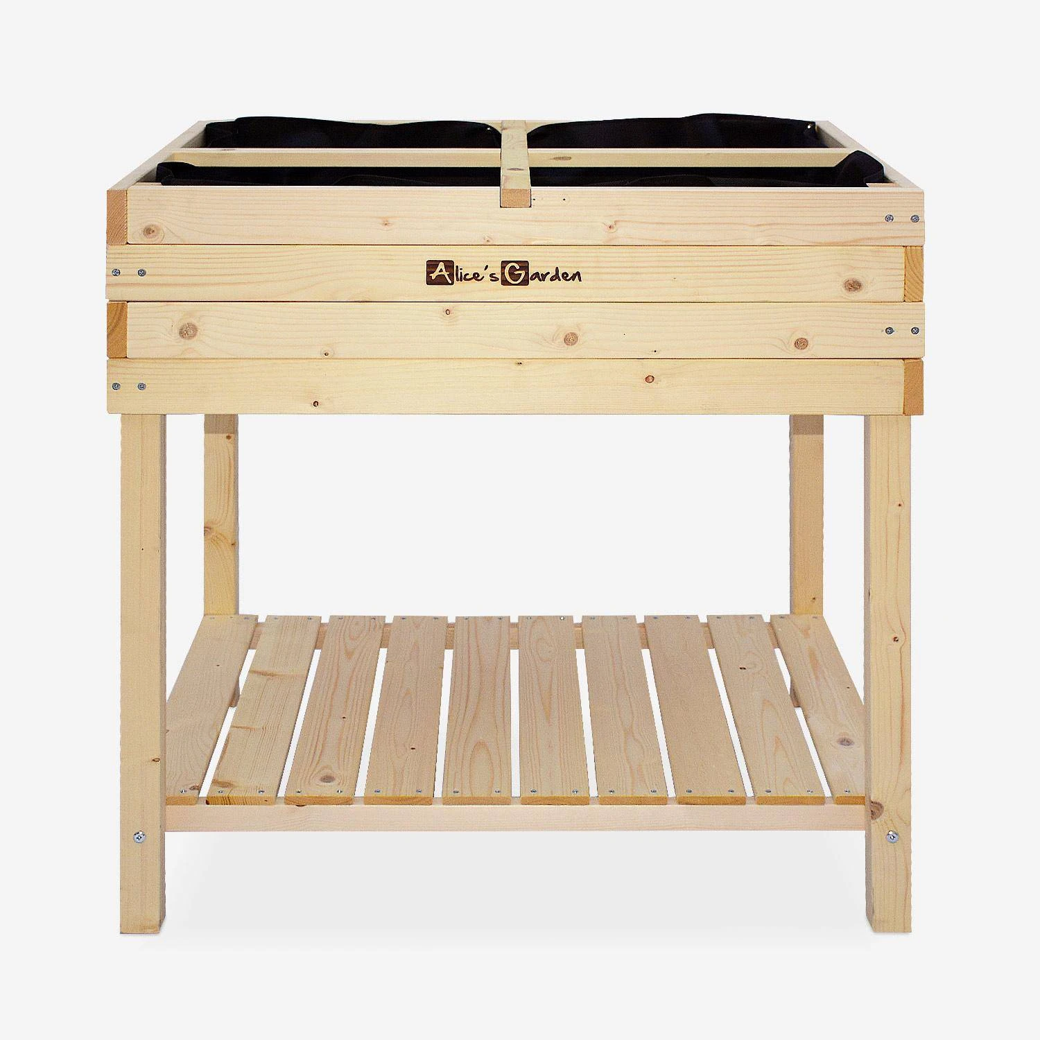 Carré Potager En Bois Sur Pieds 80 X 60cm 3 Carré Potager En Bois Sur Pieds 80 X 60cm – Image 3