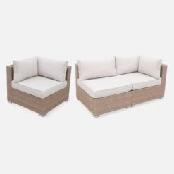 Salon De Jardin Résine Tressée 12 à 14 Places Couleur : Beige / Beige -Maison Meubles w002xlnatbg 3c954c651af2b08420c288c64f990185