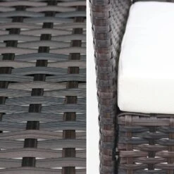 Salon De Jardin Résine Tressée 4 Places Couleur : Marron / Ecru -Maison Meubles wk3109lqbn bdf65490b3b001df14949cfa163cdebf