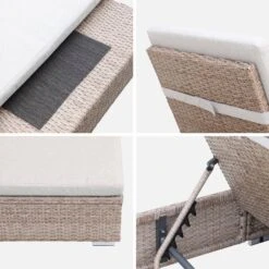 Bain De Soleil Résine Tressée, Polyester, Multi Positions -Maison Meubles wkdlgenatbg 1519a1ed98c7a2745f7a27785b350483